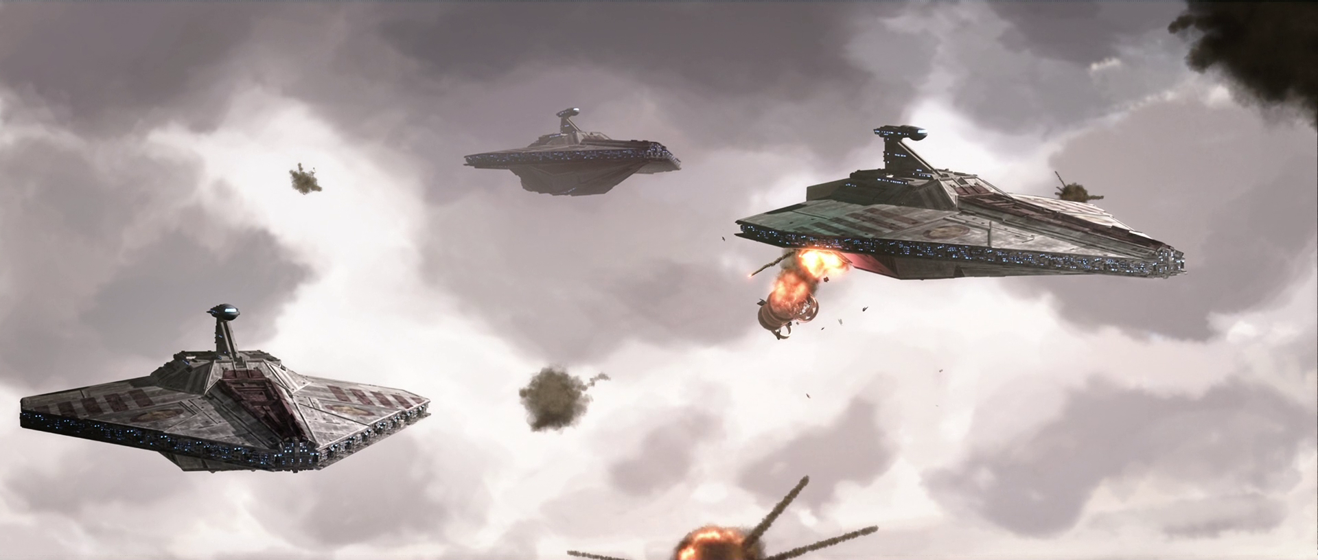 The Ryloth invasion fleet sustains heavy damage.