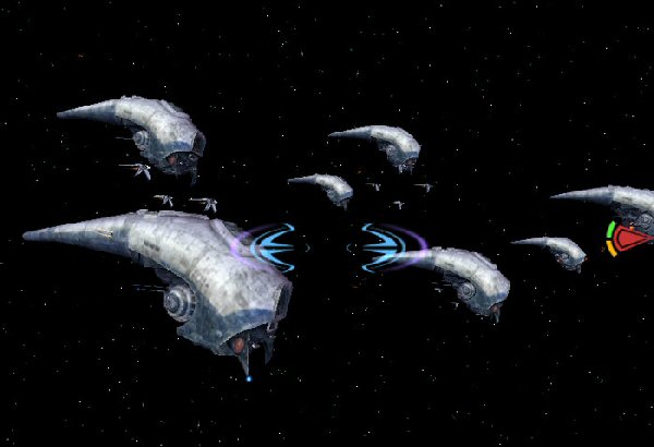 The Hex fleet over Geonosis