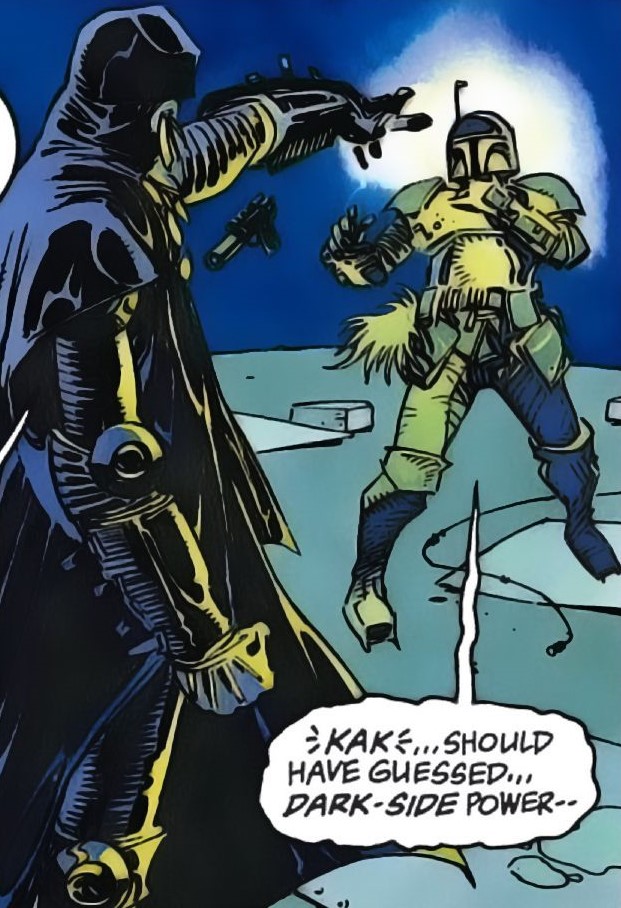 Fass punishes Fett for his insolence.