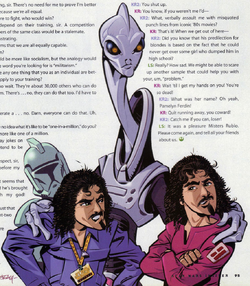 The characters featured in the interview