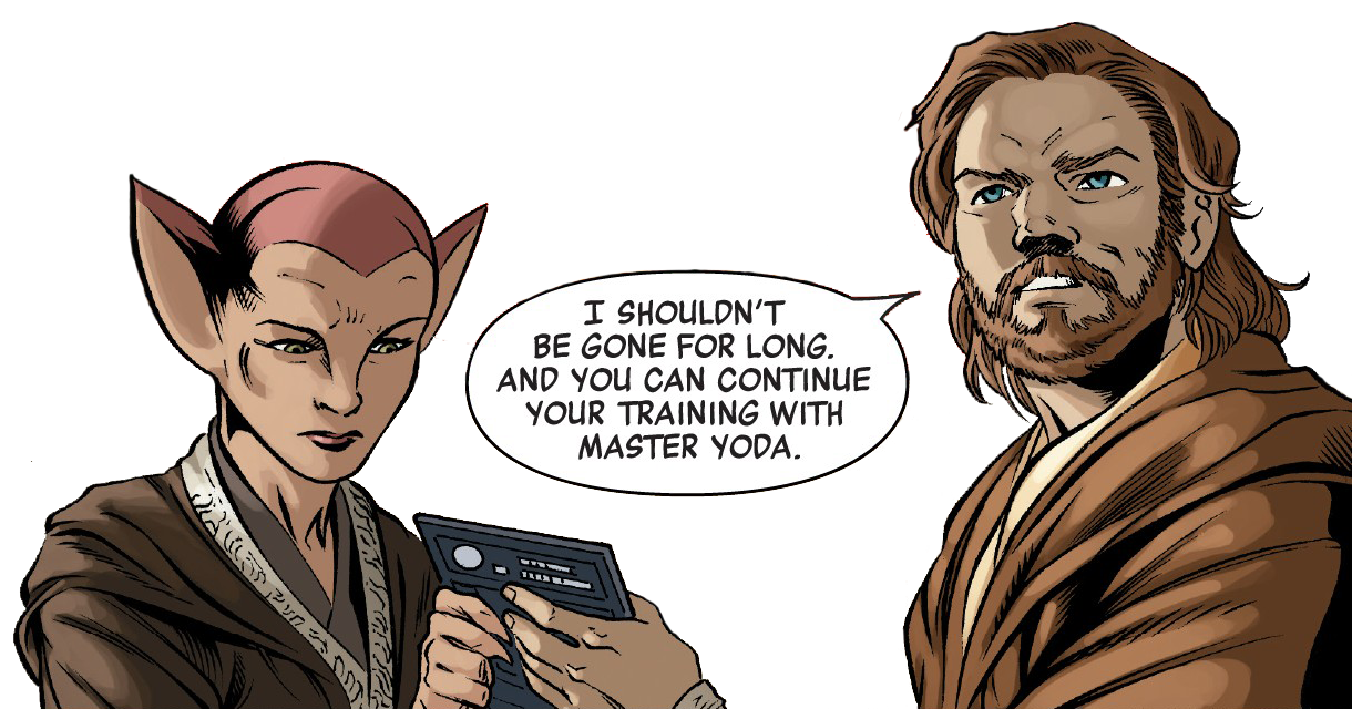 Tosan presents a mission to Obi-Wan Kenobi.