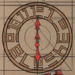 Aurebesh mechanical clock