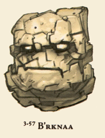 A B'rknaa stone giant drawn by Master Bowspritz