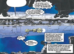  passing through a Gauntlet Scanner Station.