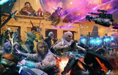 Una scena del conflitto tra l'esercito Hutt e quello di Xim.