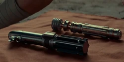 The Skywalker lightsaber and Leia Organa's being buried on Tatooine.