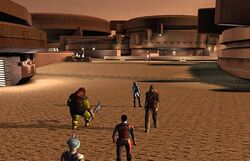 A screenshot of the cut level from Knights of the Old Republic