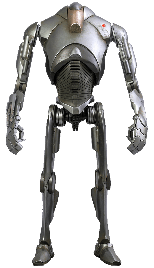 Skywalker destroyed the Separatist's ability to produce cortosis super battle droids (a regular super battle droid pictured).