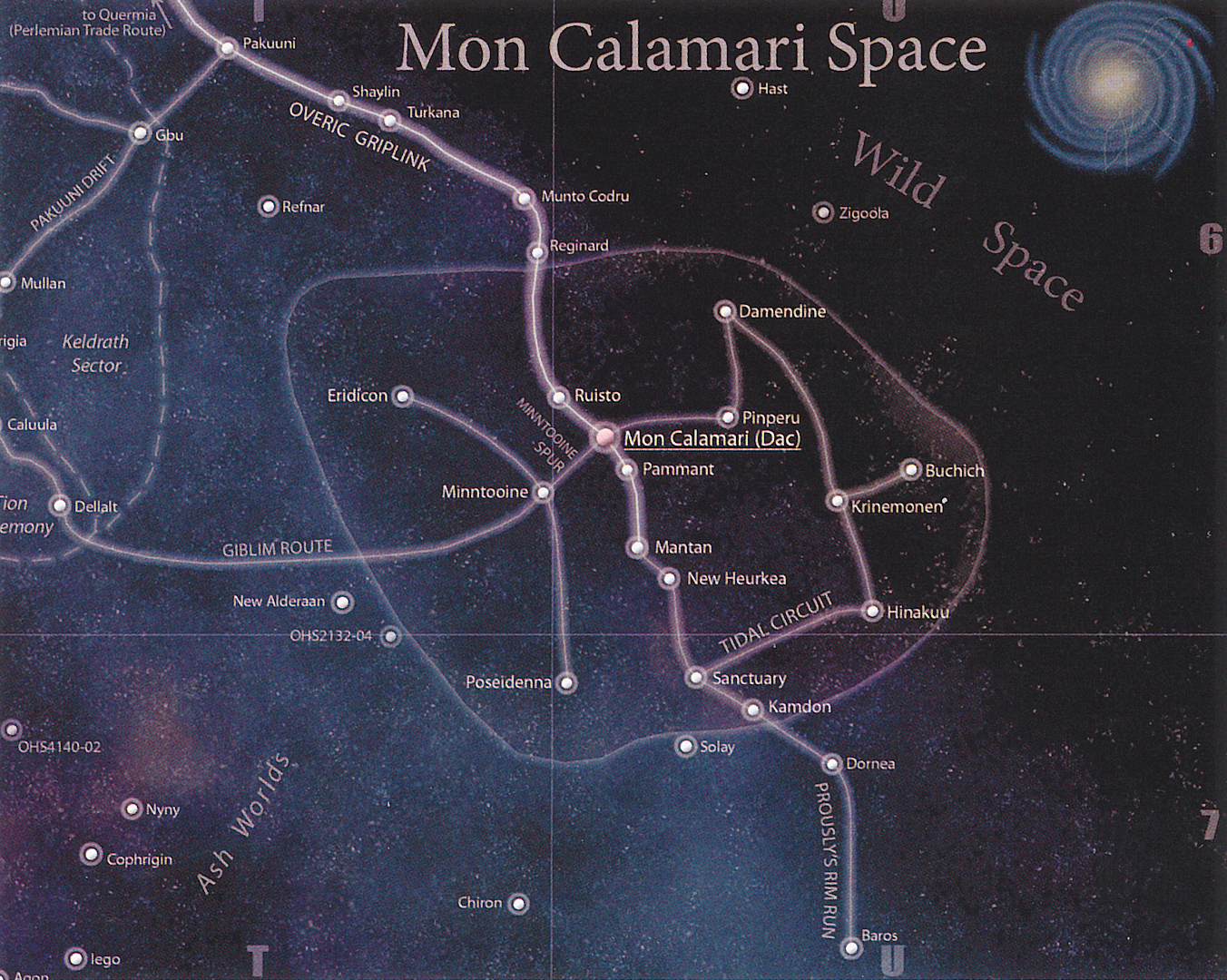 Chiron and surrounding star systems