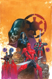 Darth Vader Red Imperial Royal Guard Guards Star Wars Empire Propaganda Art 