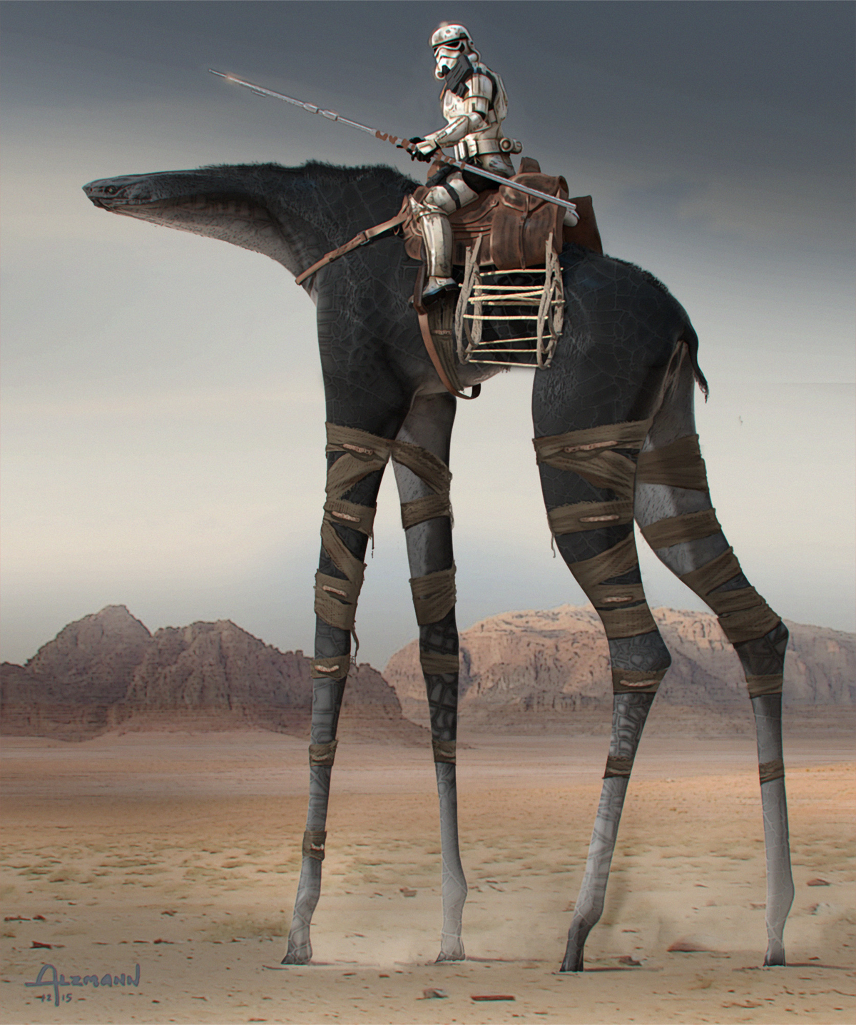 Jedha "Camel" concept painting by Christian Alzmann