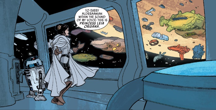 Organa addressed her fellow Alderaanians over Espirion.