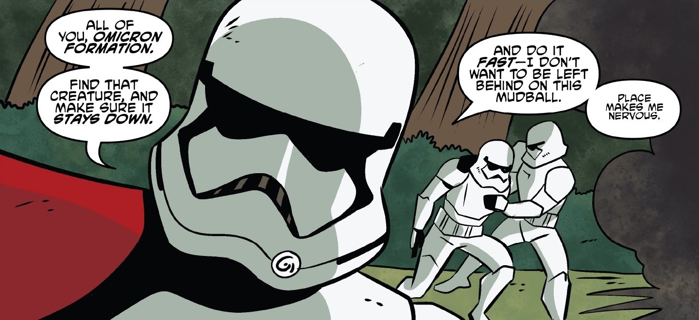 Stormtroopers employ Omicron Formation during the blockade