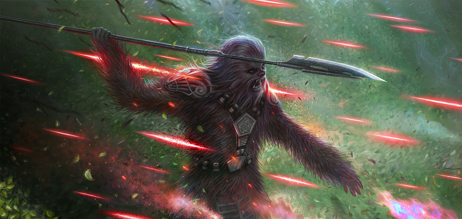 Wookiees were known for their tenacity in battle.