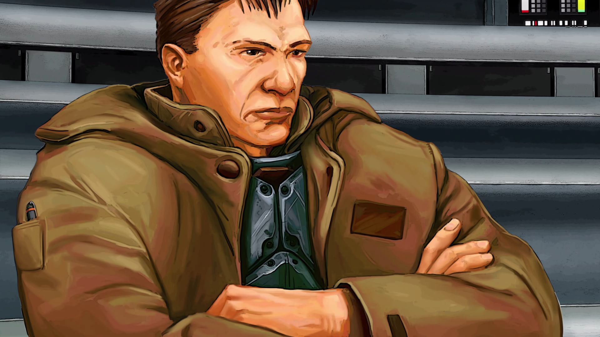 Kyle Katarn during the briefing regarding his mission to Talay.