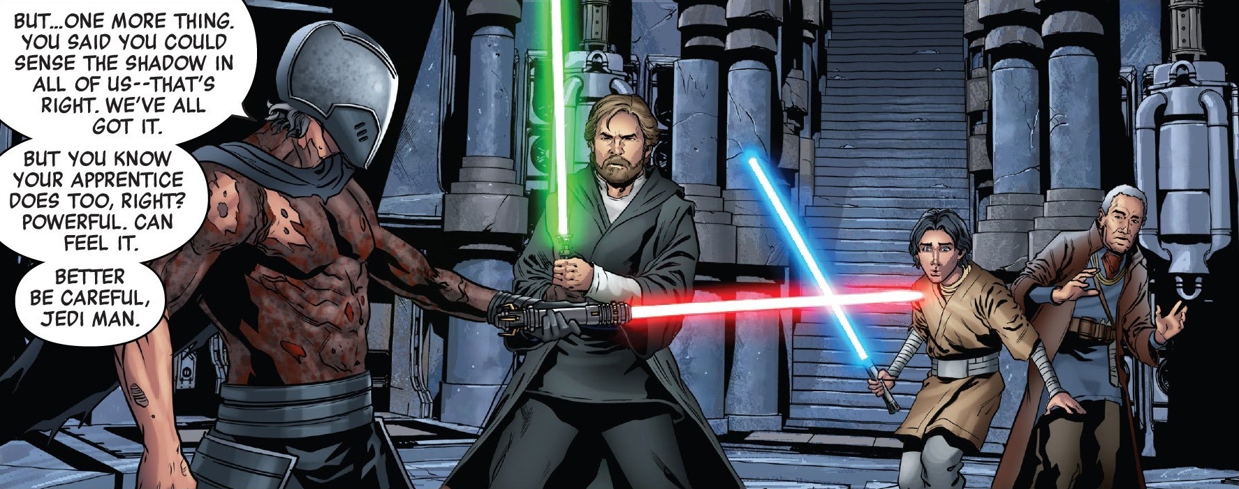 Though the Knights were defeated by Skywalker, the warrior known as Ren sensed the darkness within Solo.