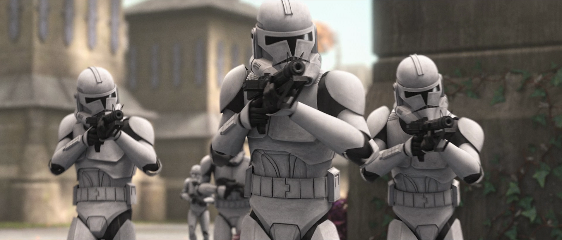 Phase II armor was retained by the clones, who became the first stormtroopers of the Galactic Empire.