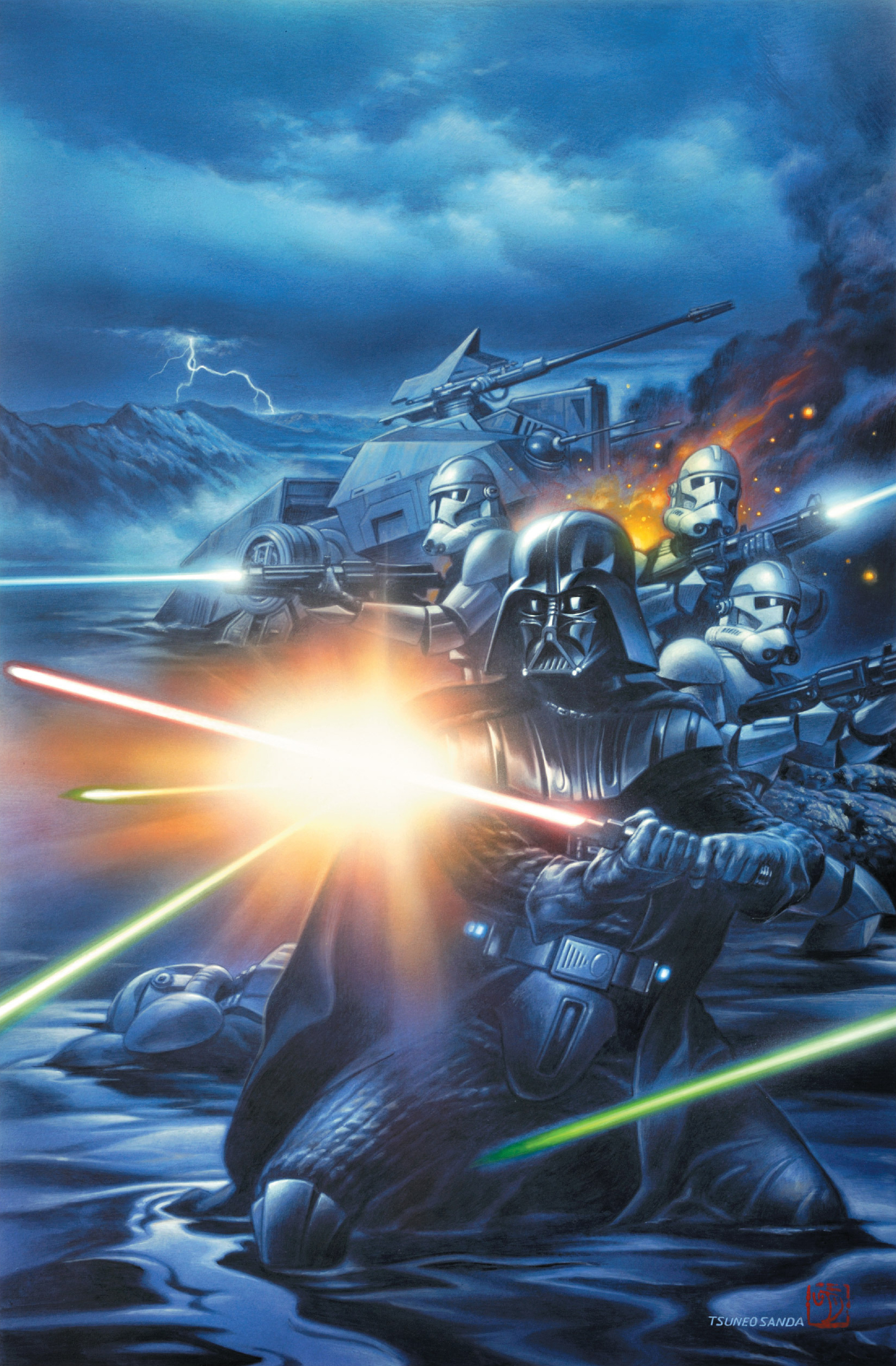 Darth Vader and the 501st Legion fighting against Atoan insurgents