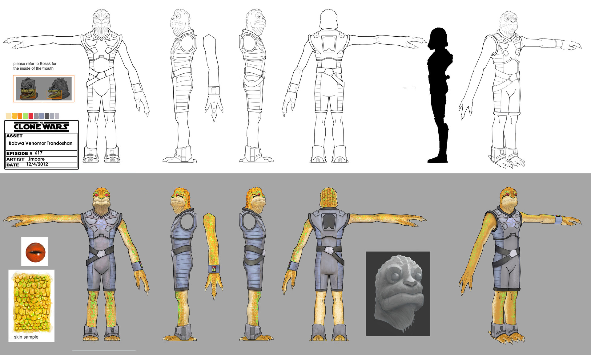 Babwa Venomor concept art by Jim Moore for Star Wars: The Clone Wars