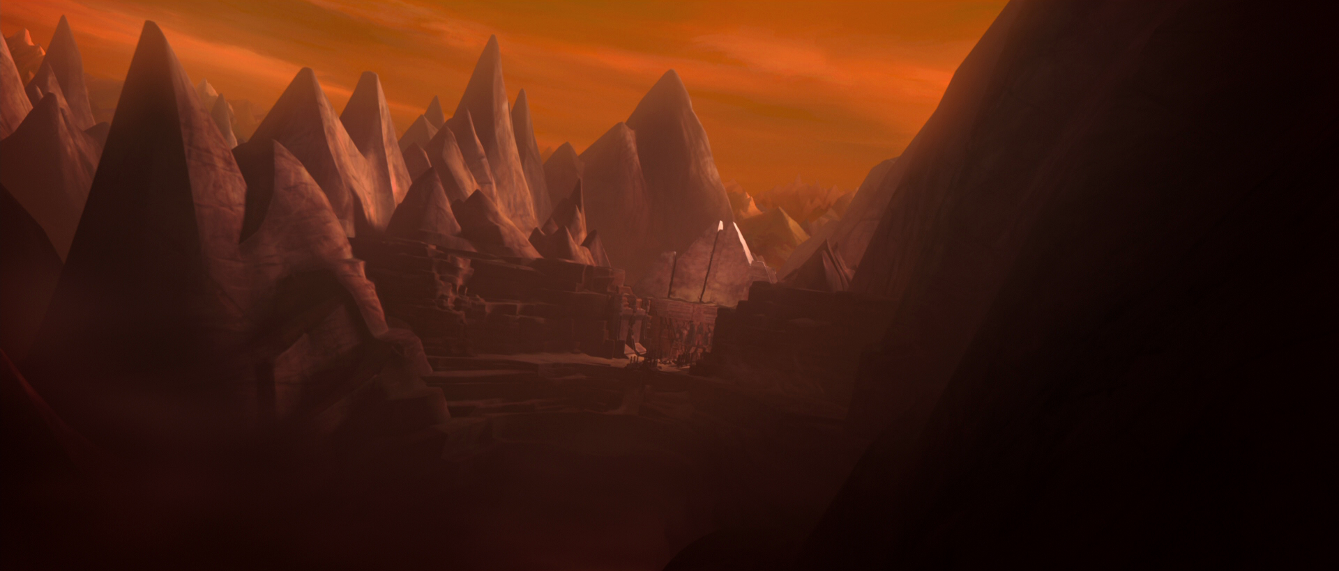 The Valley of the Dark Lords on the Sith homeworld of Moraband