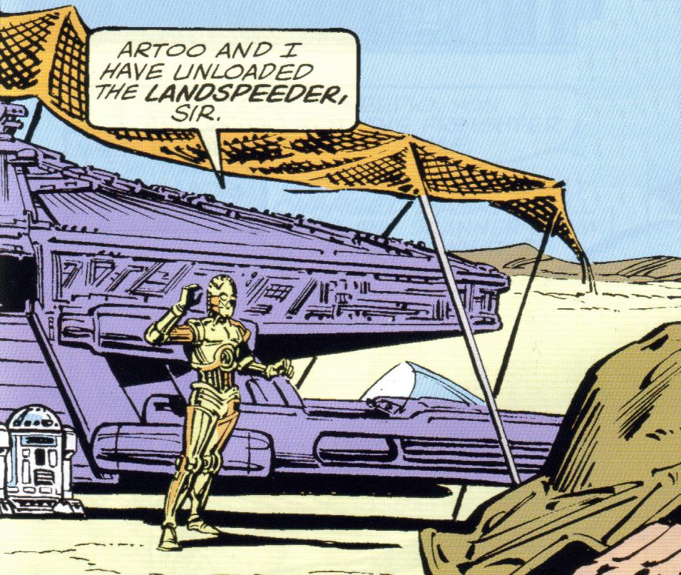 Luke Skywalker's freighter appearance 
