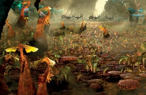 Separatist AATs and homing spider droids during the battle