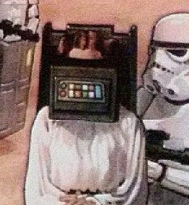 Leia wears an Immobilization Unit in trading card art