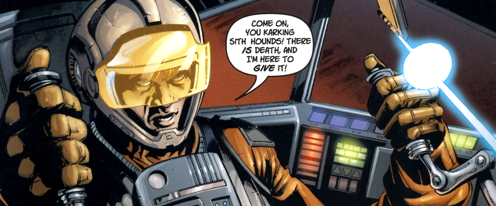 Cade Skywalker piloting an X-83.