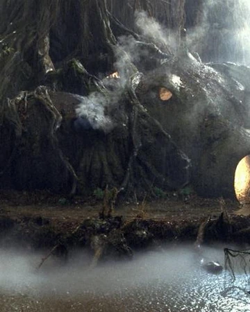 dagobah yoda with hut