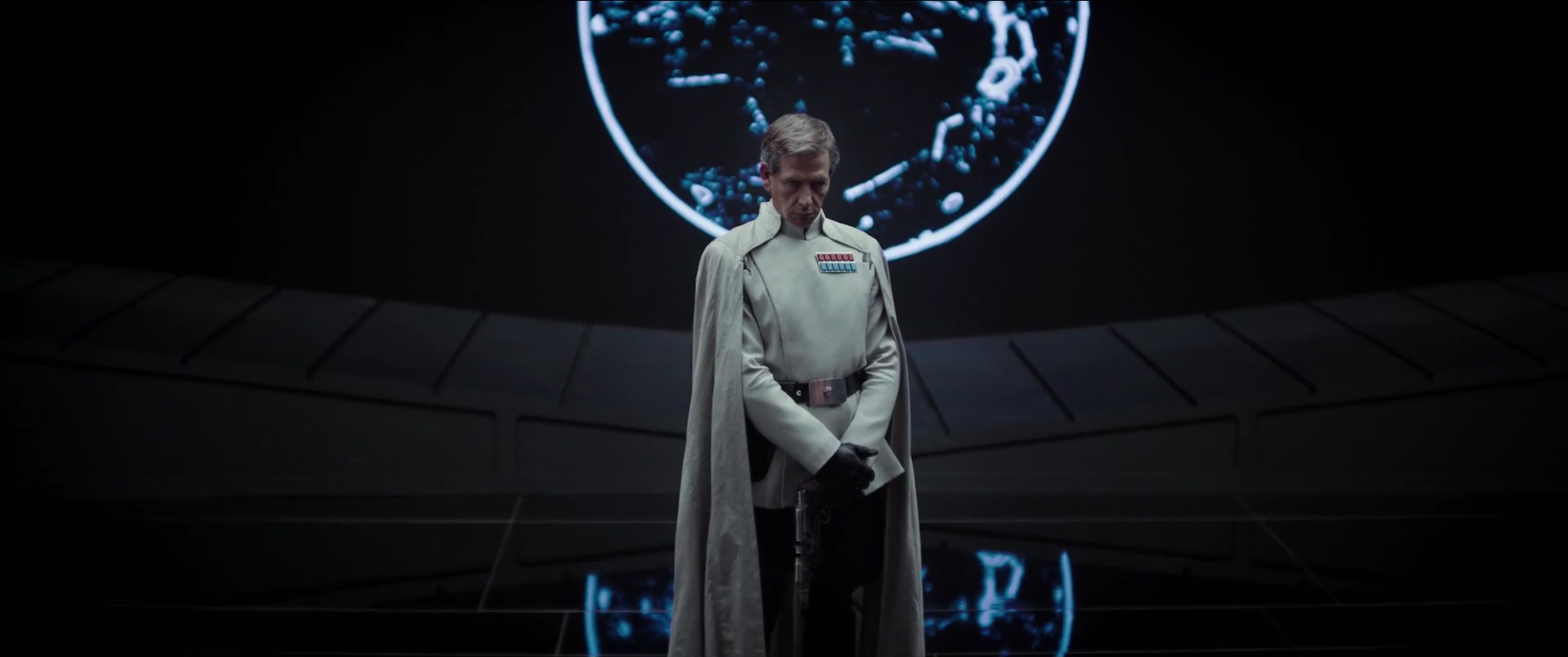 The world's first look at Krennic, a mysterious, caped Imperial officer in the Rogue One teaser