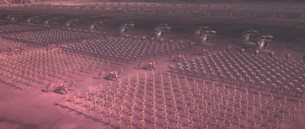 During the Clone Wars, the Confederacy deployed a massive army of various battle-droid models. The extensive use of droids in combat led to an increase in anti-droid sentiment.