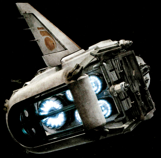 The engine of the Resistance transport pod was located at the rear.