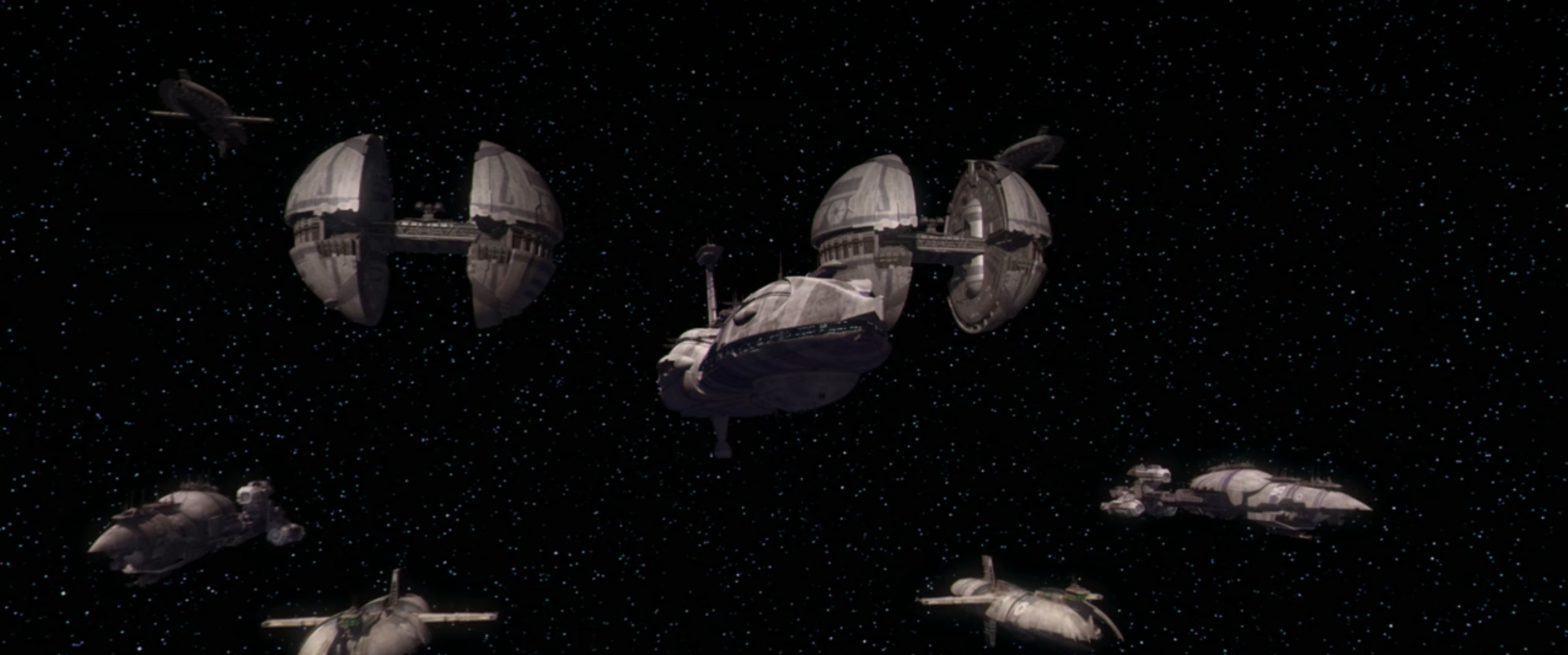 The Separatist fleet arrives at Dathomir.