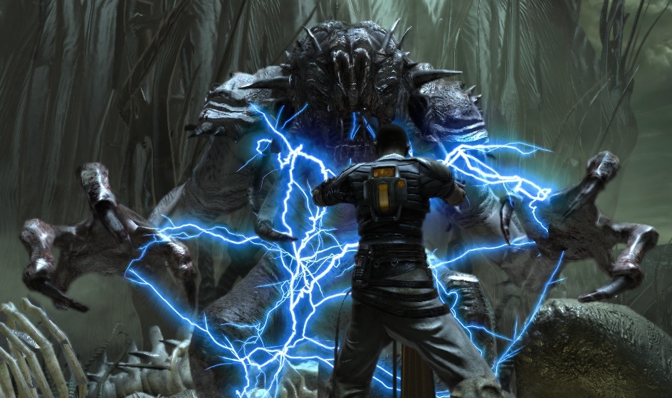 Starkiller overcame various obstacles upon returning to Felucia, including a bull rancor.