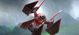 Ryad's fighter, the Red Star 1, was a modified TIE Defender.