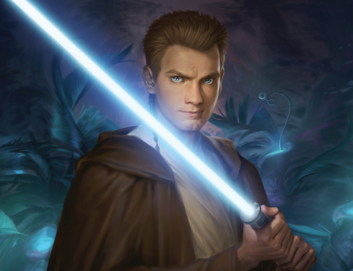 Obi-Wan Kenobi contacted the Jedi High Council via hologram in the palace library.