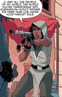 Woman who called Kylo Ren fascist