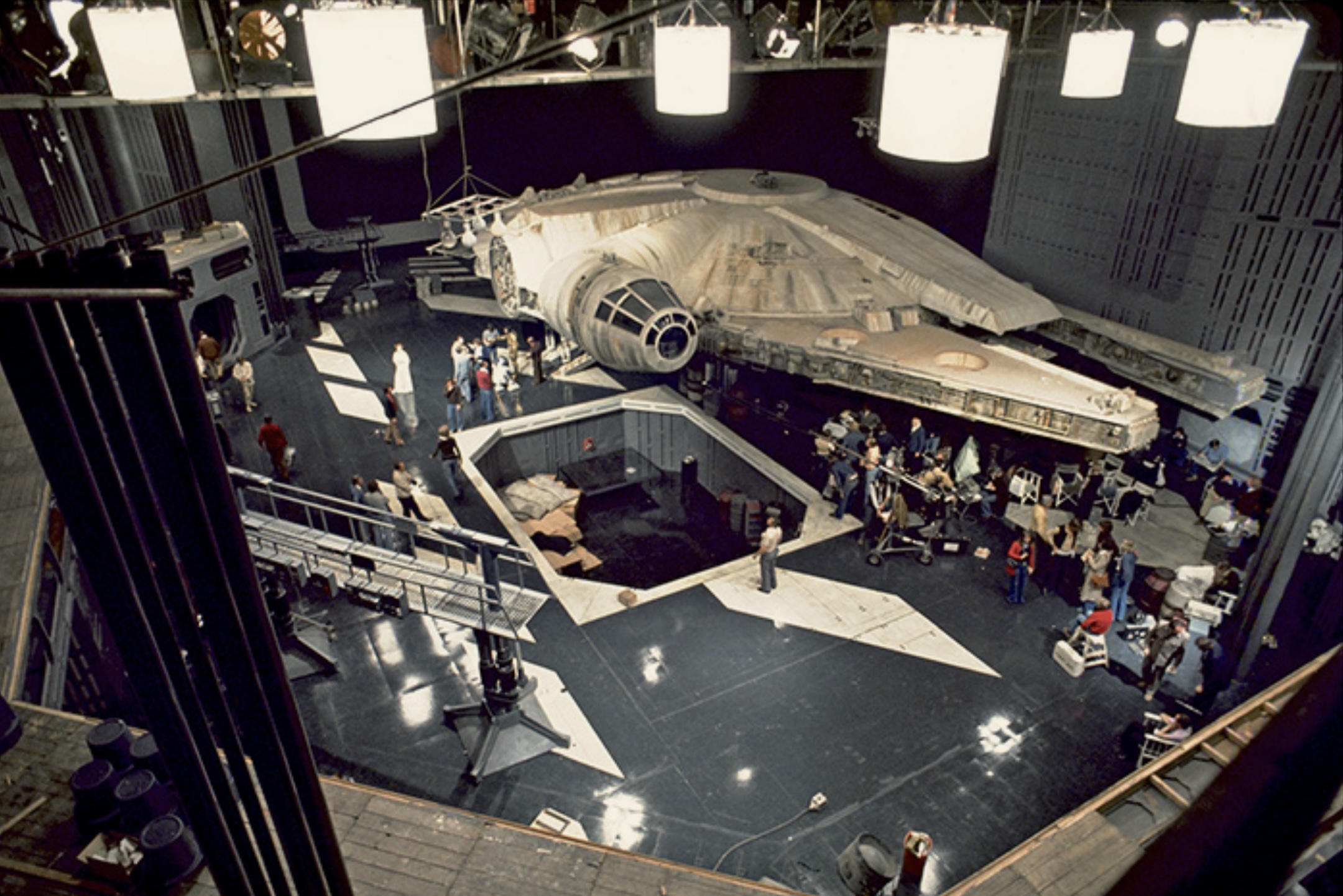 TK-421's scene was filmed on the Death Star hangar set built at sound stage 3 of Elstree Studios.