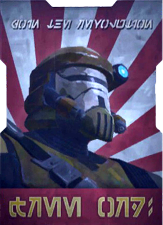 Propaganda poster found in the Talloran village