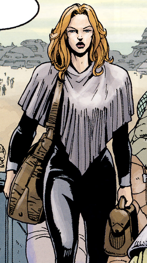 Mara Jade while being hunted by Ysanne Isard