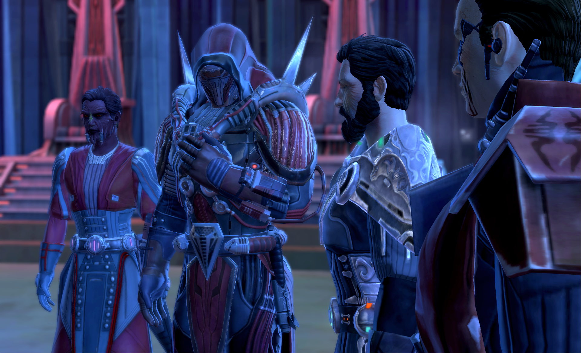 Darths Vowrawn, Marr, Mortis, and Ravage were among the few surviving Council members after Corellia.