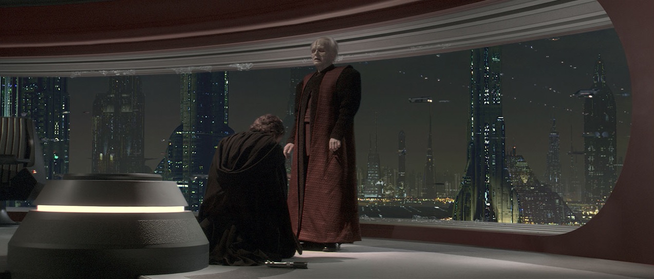 Skywalker submitted to the dark side as Sidious' Sith apprentice and was given the name of Darth Vader.