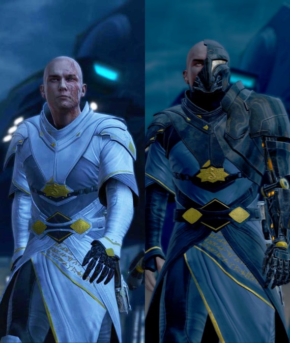 Arcann's story-dependent variations in Knights of the Eternal Throne