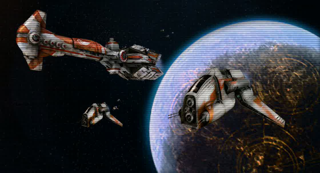 A small Republic fleet during the Mandalorian Blockade.