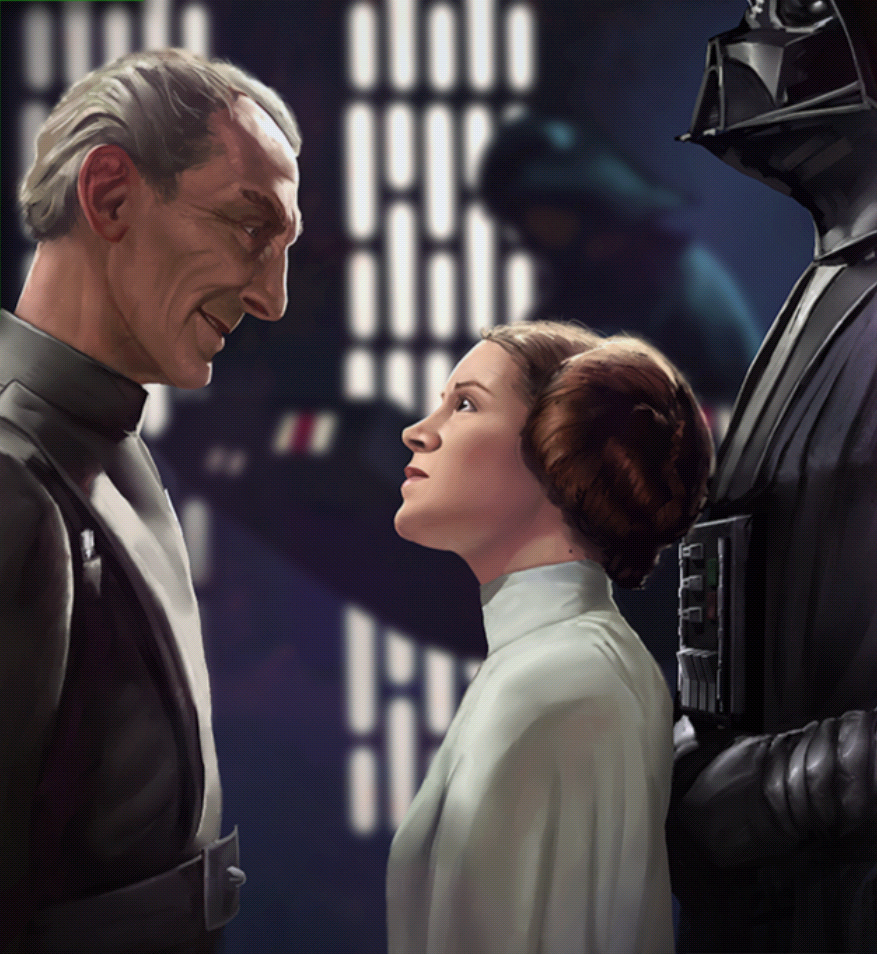 Organa stood defiantly against Tarkin's intimidation.