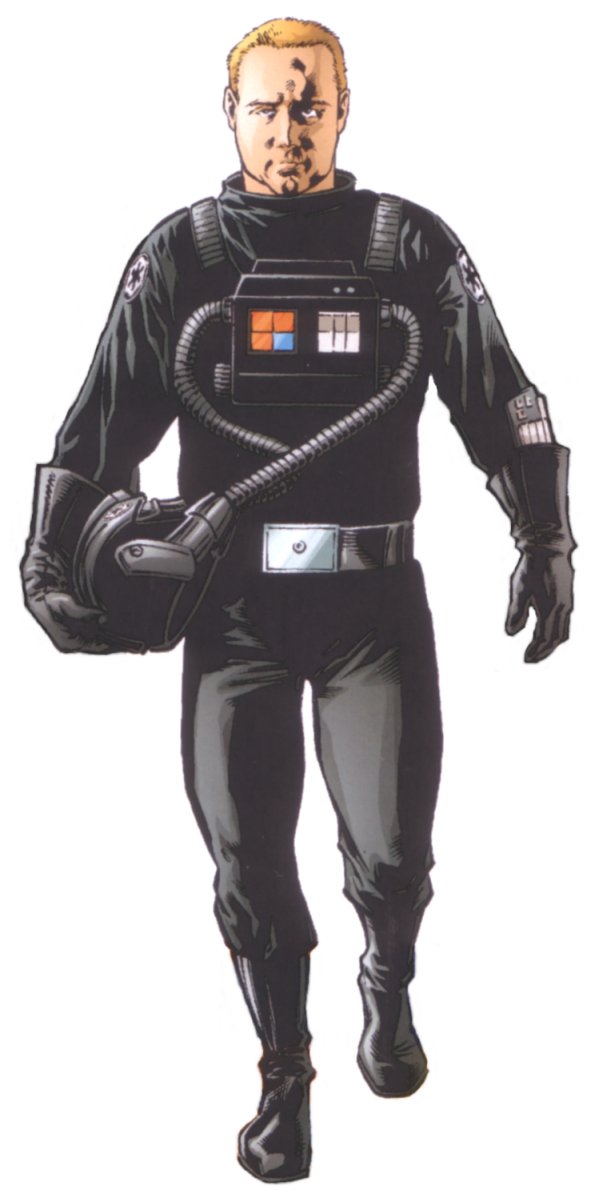 Nas Ghent wearing a TIE pilot flight suit