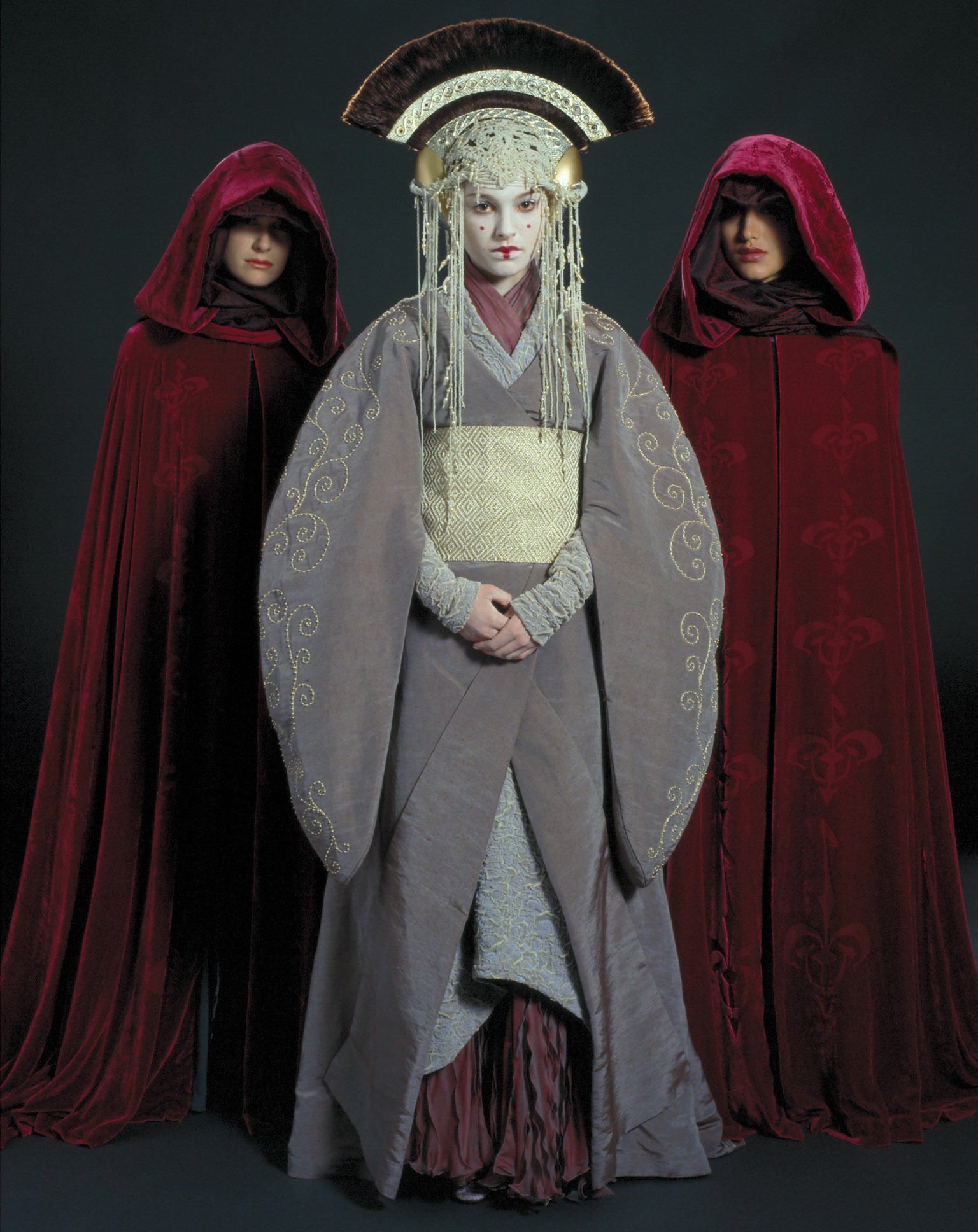 Padmé Amidala with two of her Handmaidens