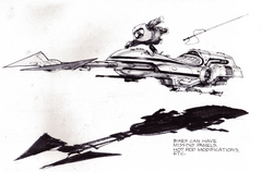 Speeder bike concept art