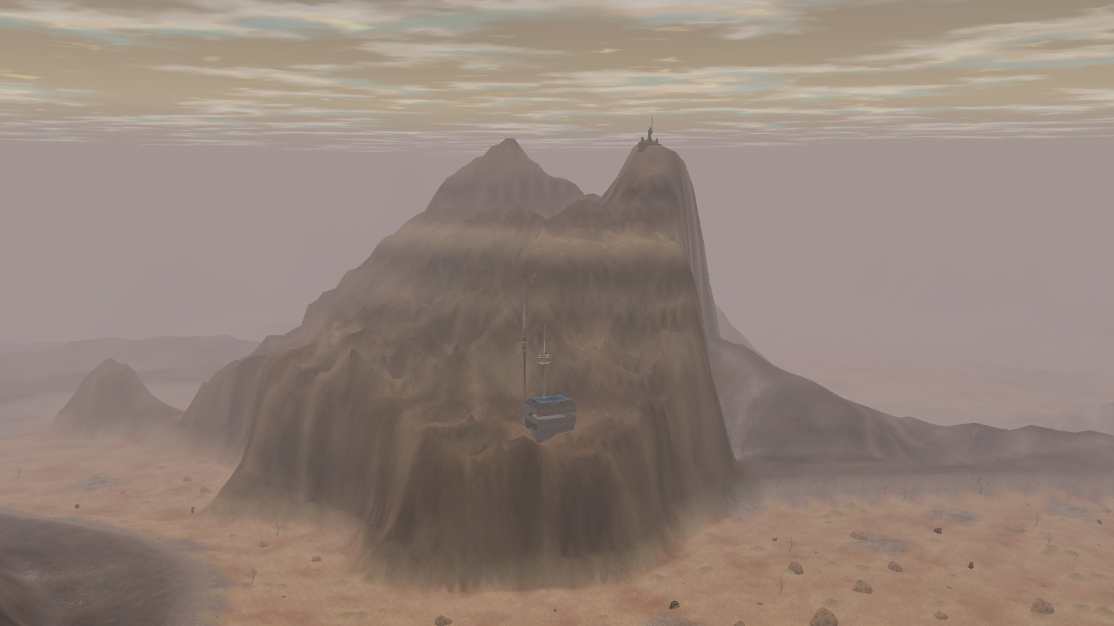 Cale's Lok Outpost, on a mountain capped by a Jedi shrine.