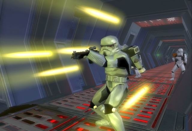 A Phase Zero dark trooper fighting in the Detention Block 2180.